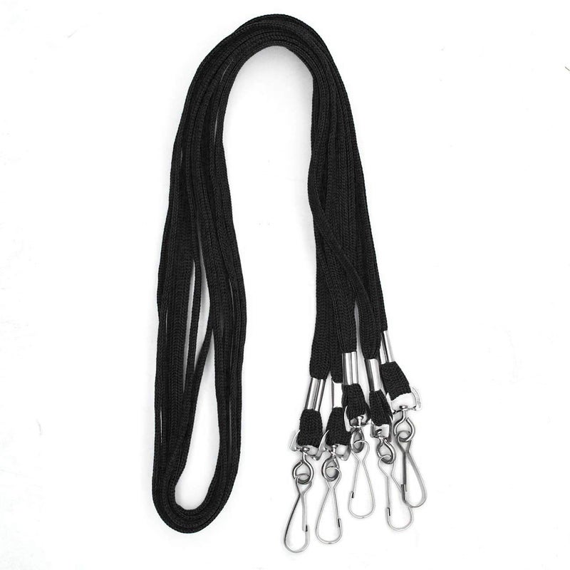 Beebel Lanyards 100 Pack Black Lanyards with Swivel Hook Clips for ID Name Badge Holder - Image 4